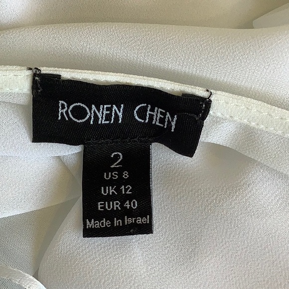 Ronen Chen poncho style White with black flowers blouse and cami - Picture 9 of 11